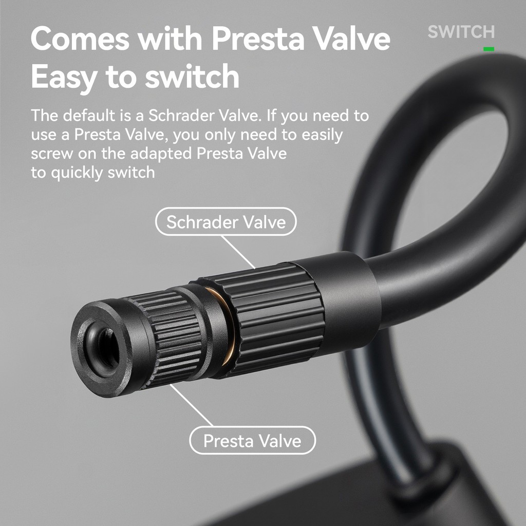 ROCKBROS Electric Pump Mini Bike Tire Pump 70PSI Portable 2600mAh Type-C Gravel