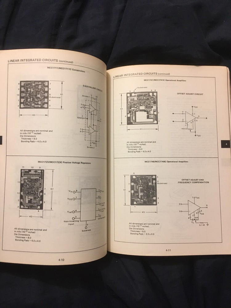 MOTOROLA Semiconductor CHIPS DATA BOOK 1973 First Edition
