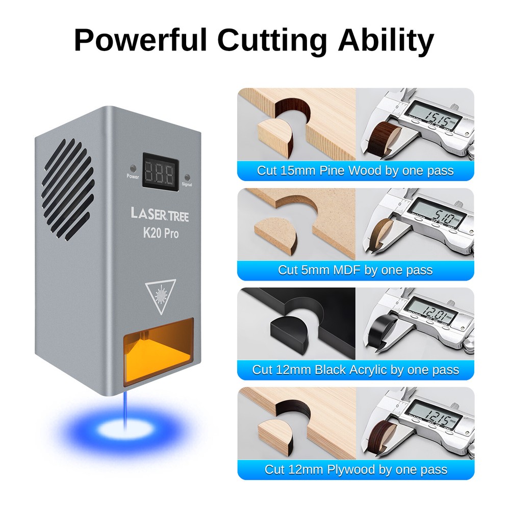 LASER TREE 20W Optical Power Laser Module Head for Engraving DIY Cutting Machine