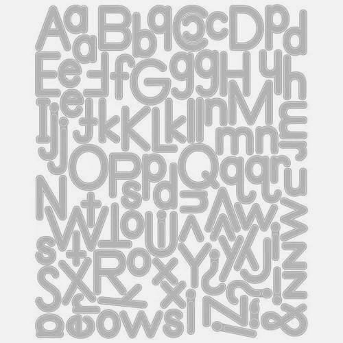 NEW Sizzix ESSENTIAL TYPE Thinlits Dies 665335 UPPER & LOWER ALPHABET SET Multi