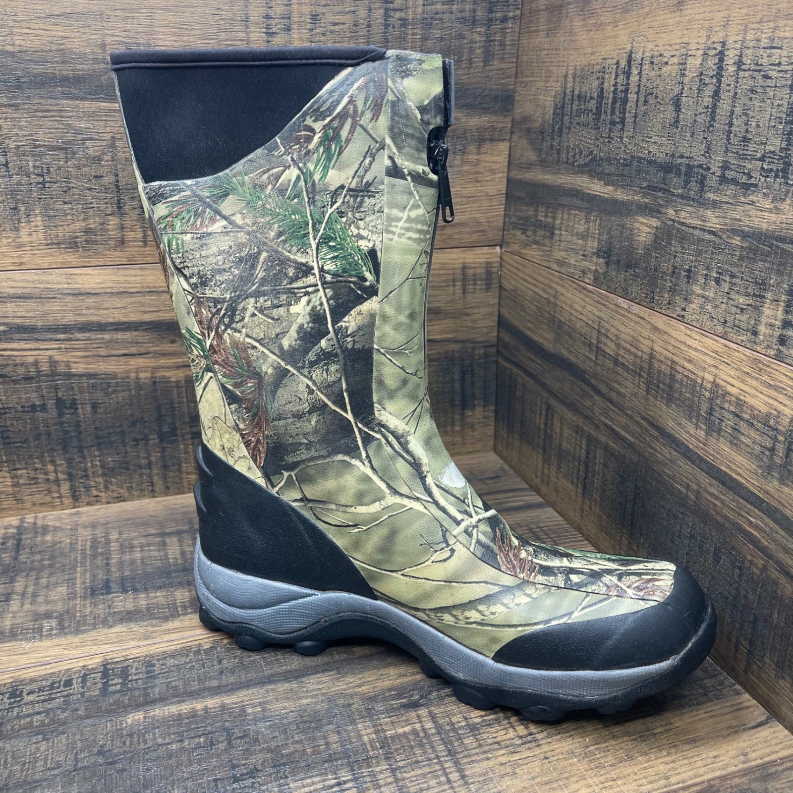 Ranger Camo Hunting Boots Men's 10 Green Waterproof Zipper