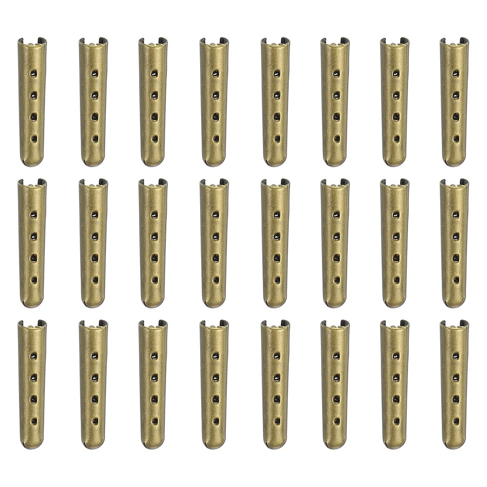24Pcs 23mm Open Mouth Lace Tips, Bronze