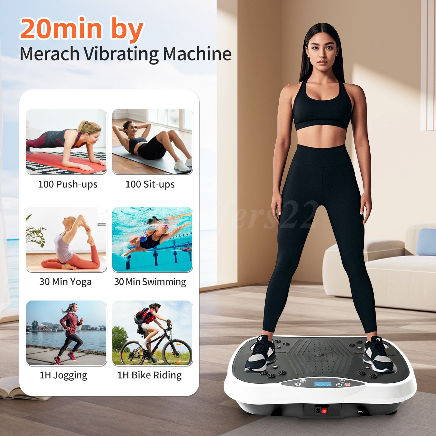 Vibration Plate Exercise Machine Whole Body Workout Vibrate Platform Bluetooth