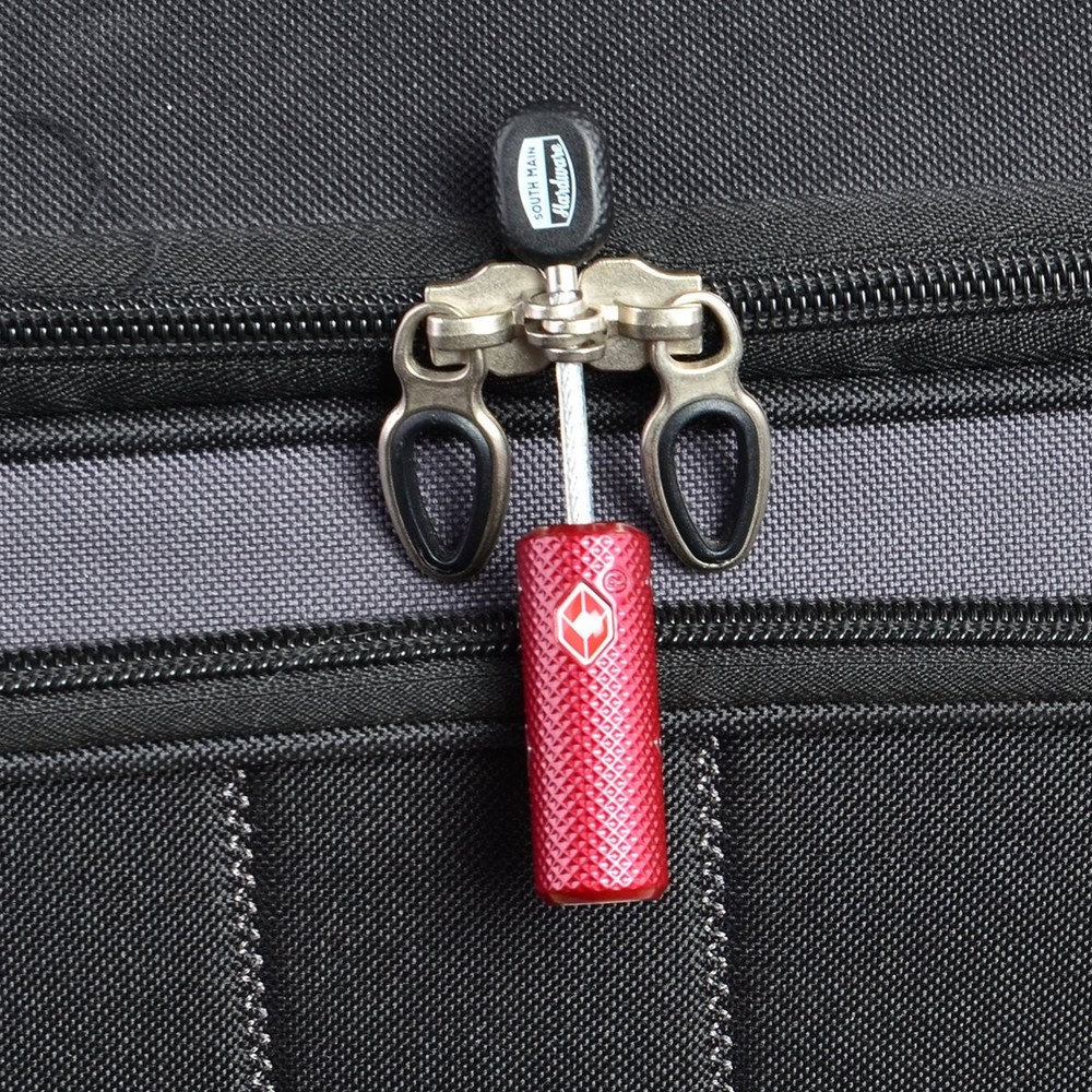 Tsa Straight Cable Barrel Key Lock Red