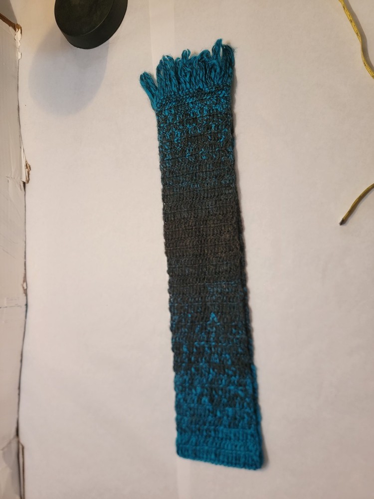 Handmade Blue Crochet Scarf