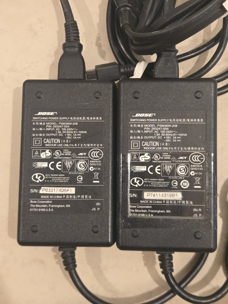 Bose Console Cable Power Supply Mix Lot UNTESTED AS IS