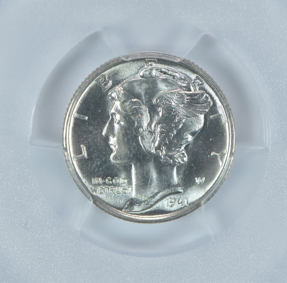 1941-S Mercury Dime MS66 FB PCGS Blue Label