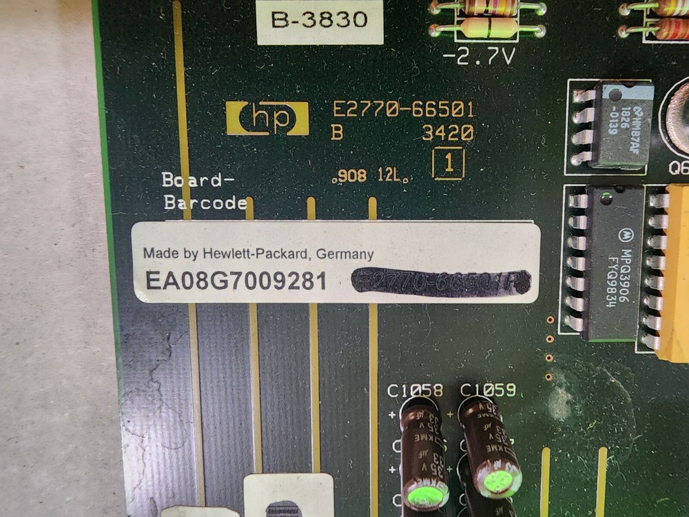 HP/ Agilent 83000 E2770-66501P PCB Board- With 8each - 8mb Modules E2778- 86502