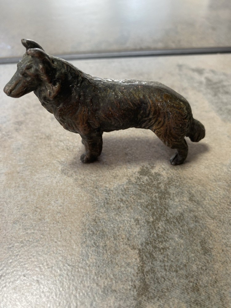 Vintage Cast Iron Metal German Shepherd