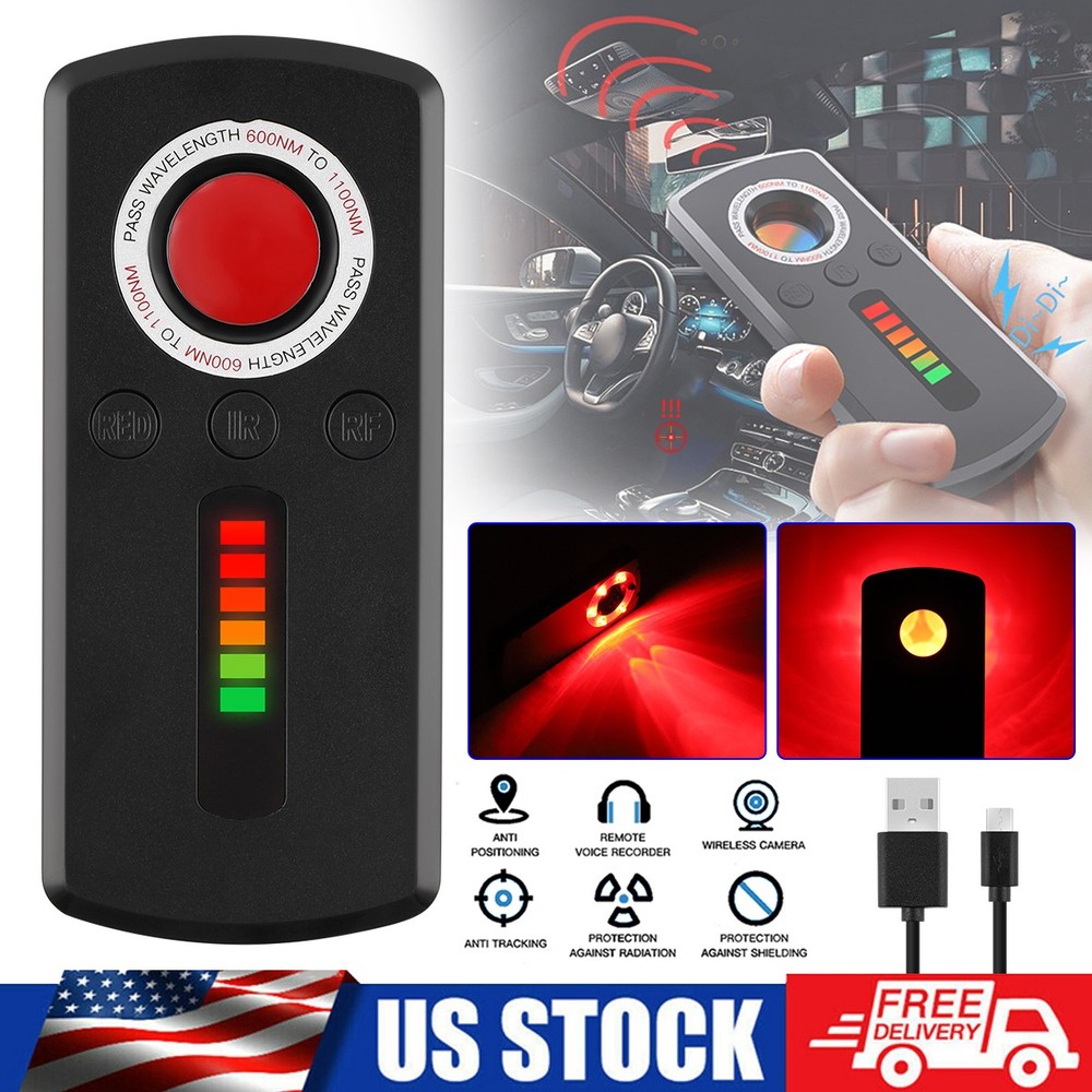Anti-Spy Hidden Camera Wireless Detector Bug GPS Tracker Finder Scanner Device #