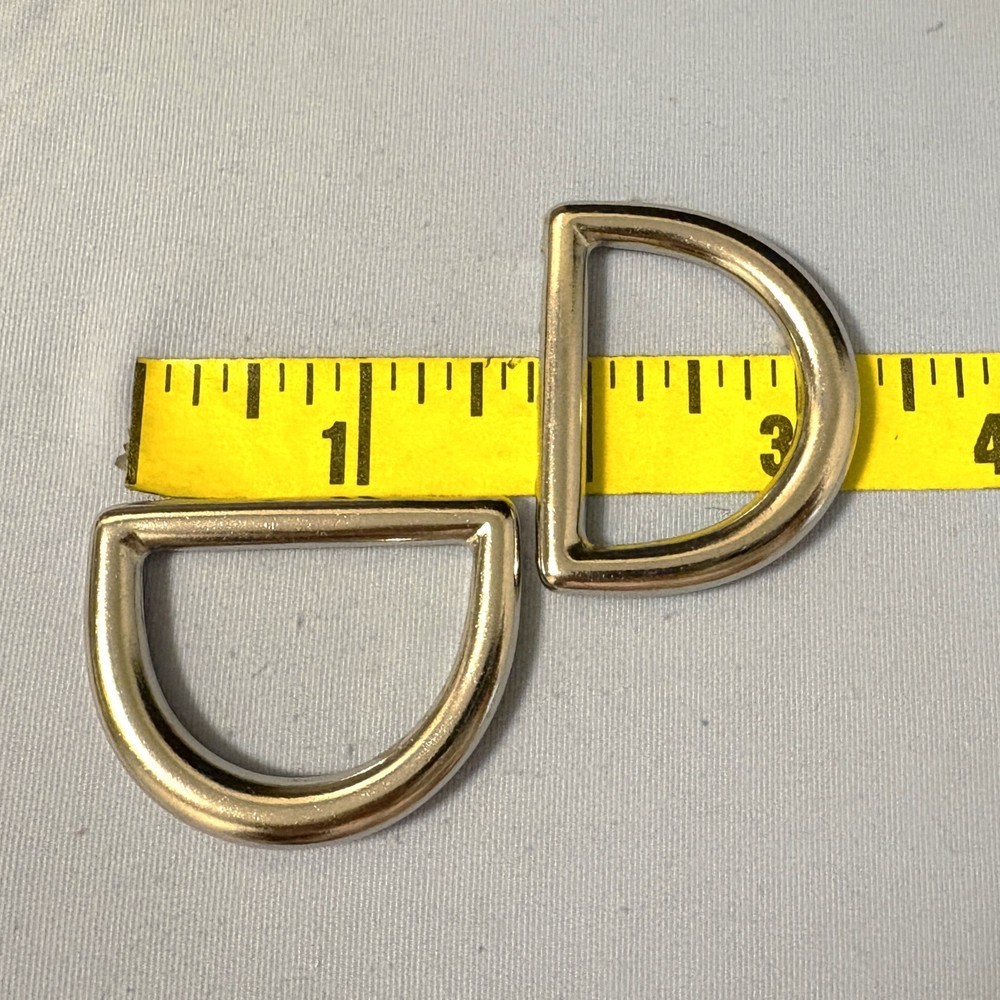 4 Pcs Silver Plated Solid Brass 1-1/2" D-Ring Handbag Hardware Heavy Duty