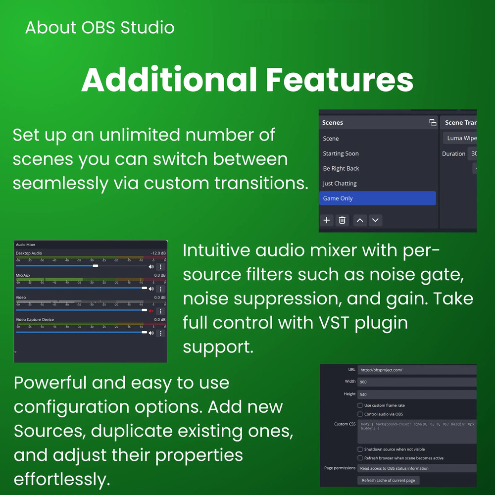 OBS Studio 2026 - Video Recording | Live Streaming Screen Recording Windows Mac