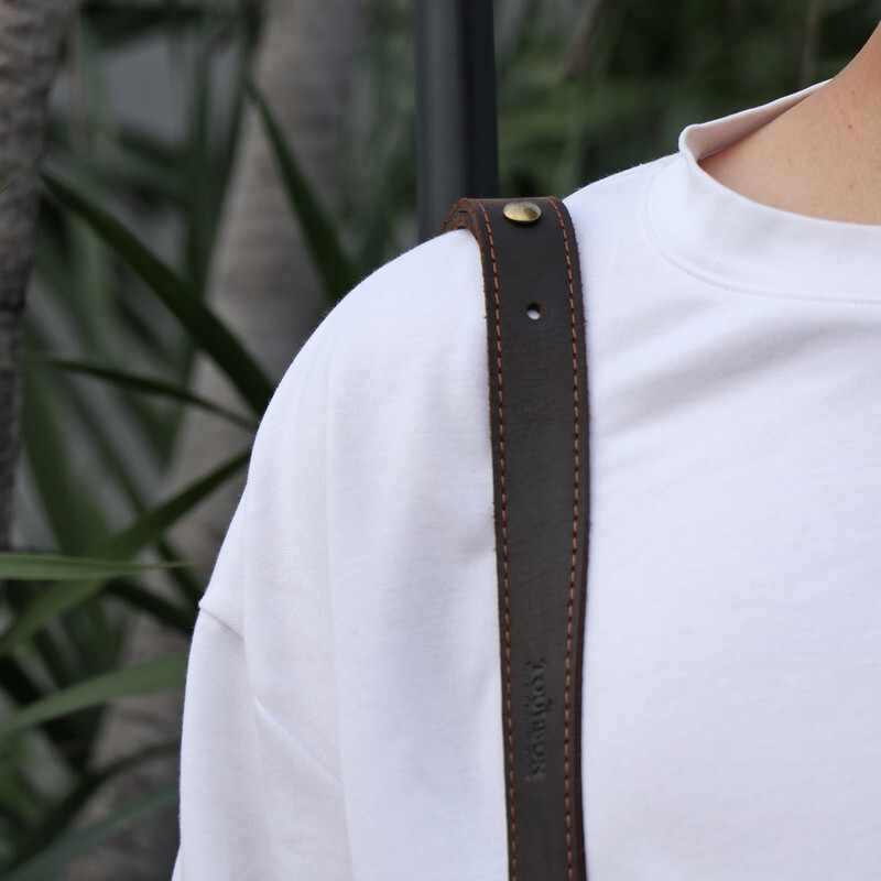 Tourbon Buffalo Leather Rifle Gun Sling_Crazy Horse Adjustable Handmade_1" Wide