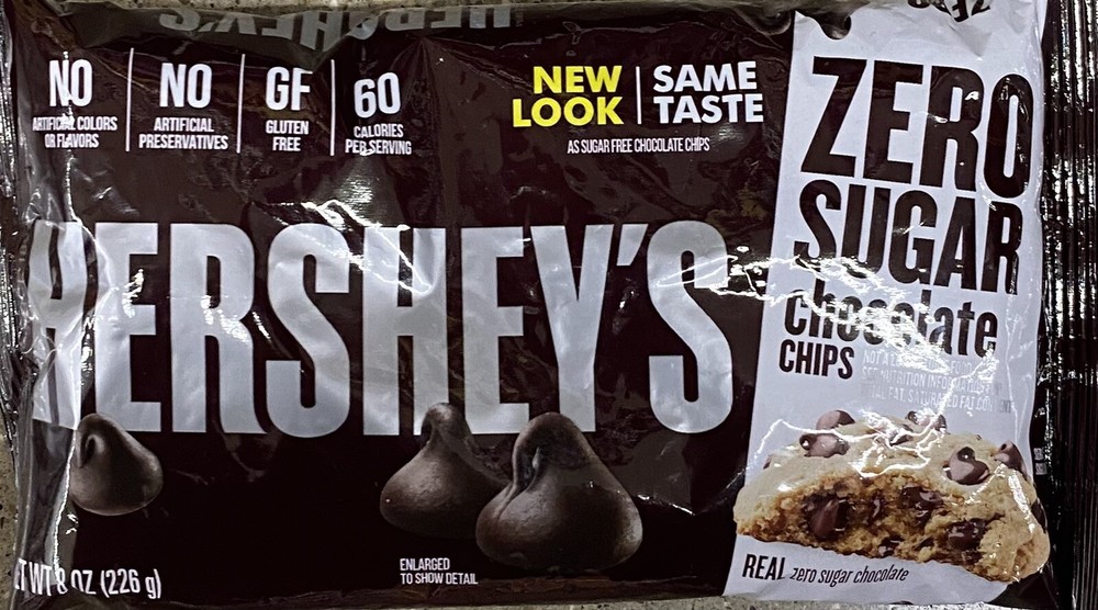 Hershey's ZERO SUGAR Milk Chocolate Baking Chips 8 oz Bag - 6 PACK