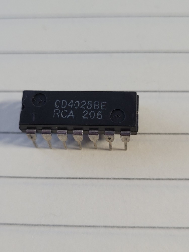 1pc - CD4025BE - IC - Triple 3-Input NOR Gate by RCA