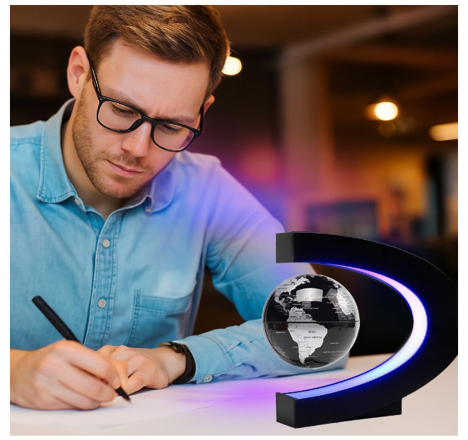 Floating Magnetic Globe with LED Light Anti-Gravity Desk Decor