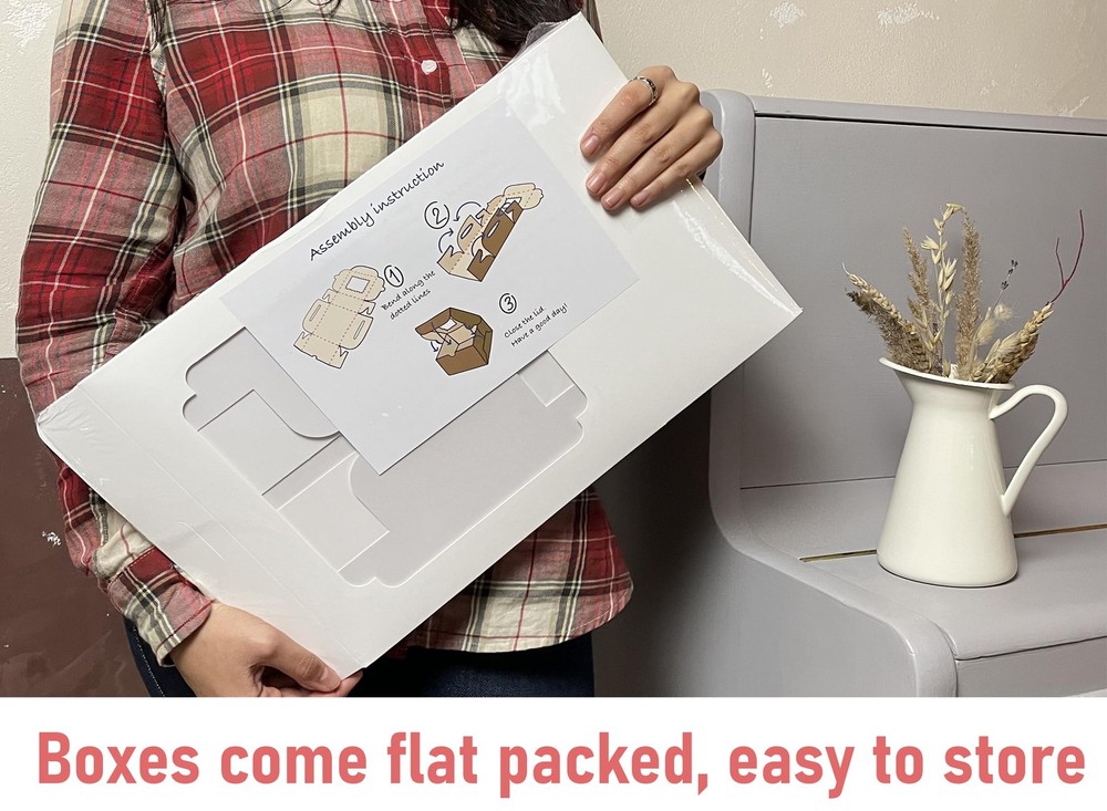 10x10x5 Bulk 25 Pcs Cake Boxes with Window | Large Disposable Bakery Box