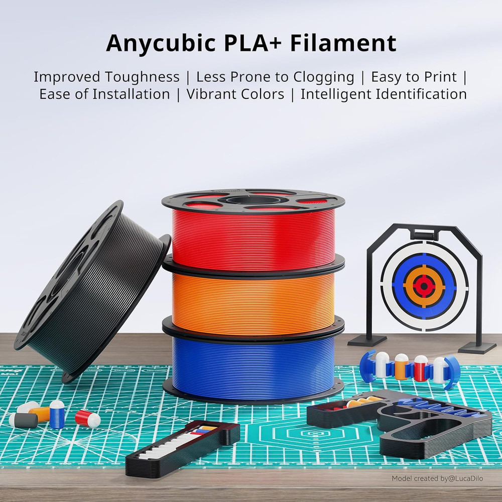 PLA plus (PLA+), 3D Printer Filament 1.75Mm Bundle, High Toughness, 1KG Spool, B