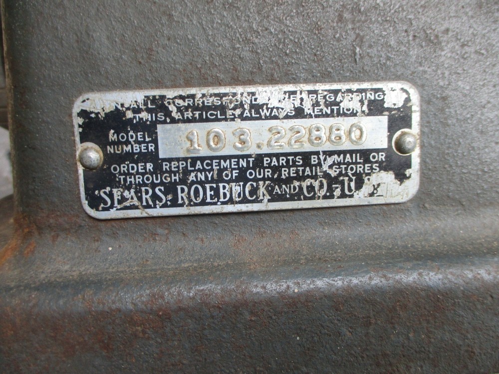 33424 Table Insert from Older 8" Craftsman Bench Saw Model 103.22880