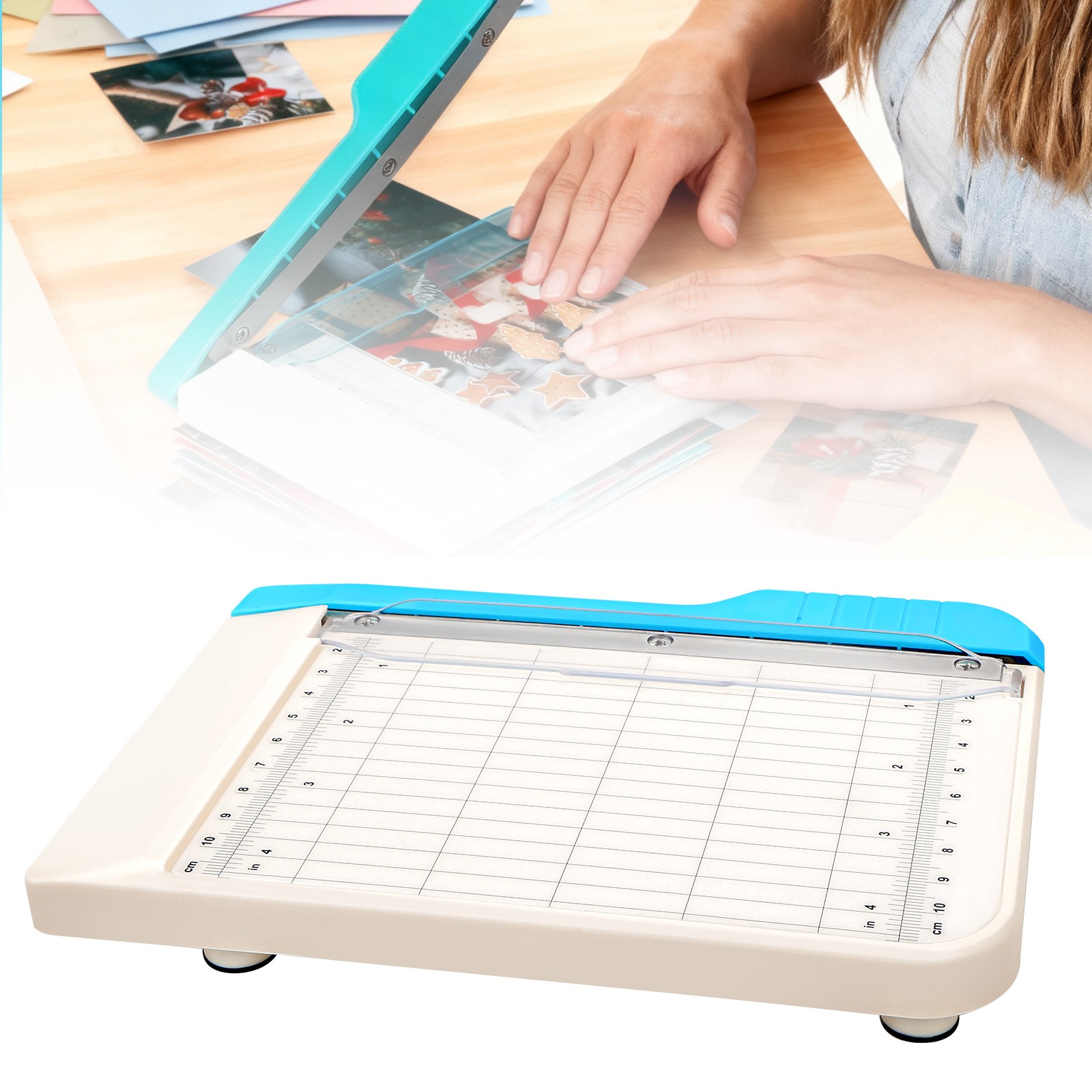 6" Photo Paper Cutter Portable Nonslip Guillotine Trimmer Craft DIY Safety Guard