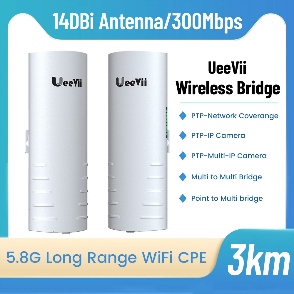 Wireless Bridge Outdoor Point to Point & 2-Pack Bridge Bracket Extend Network