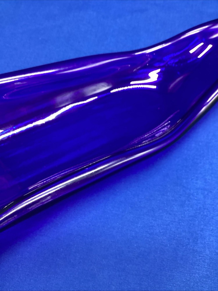 Melted Slumped Wine Bottle - Blue
