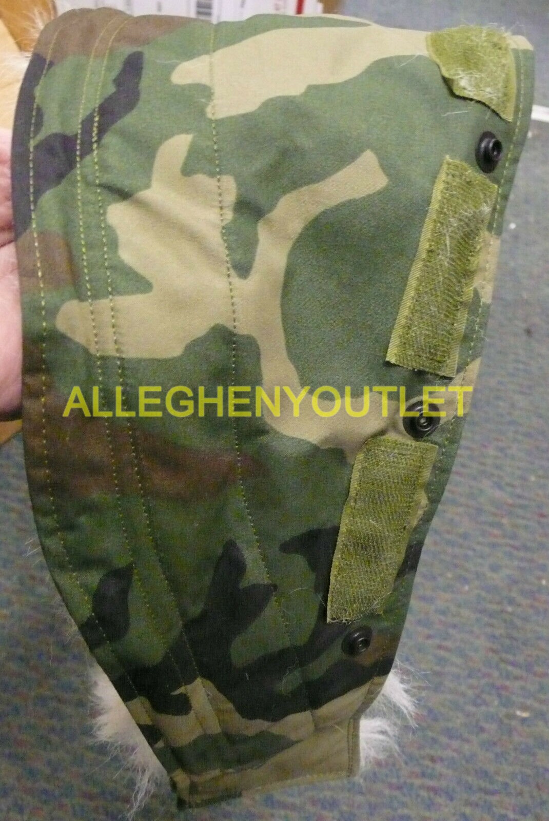 ECWCS GORETEX PARKA HOOD RUFF Fur Extended Cold Weather WOODLAND X-Large NWT