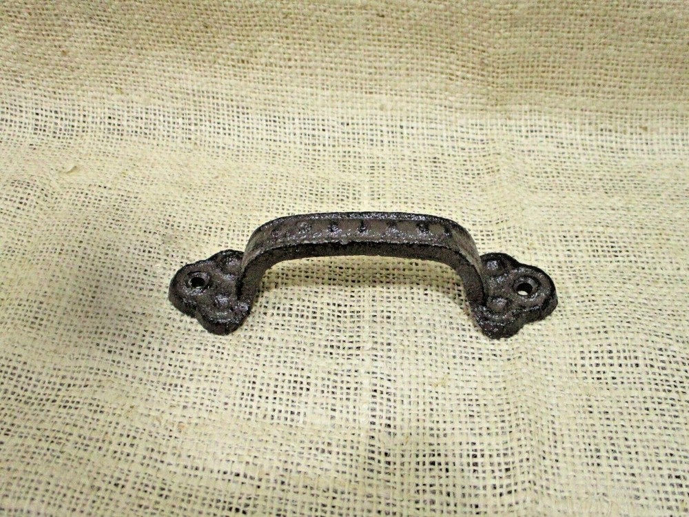 2 Cast Iron RUSTIC Barn Handle Gate Pull Shed Door Handles 5 1/2" Drawer Pulls
