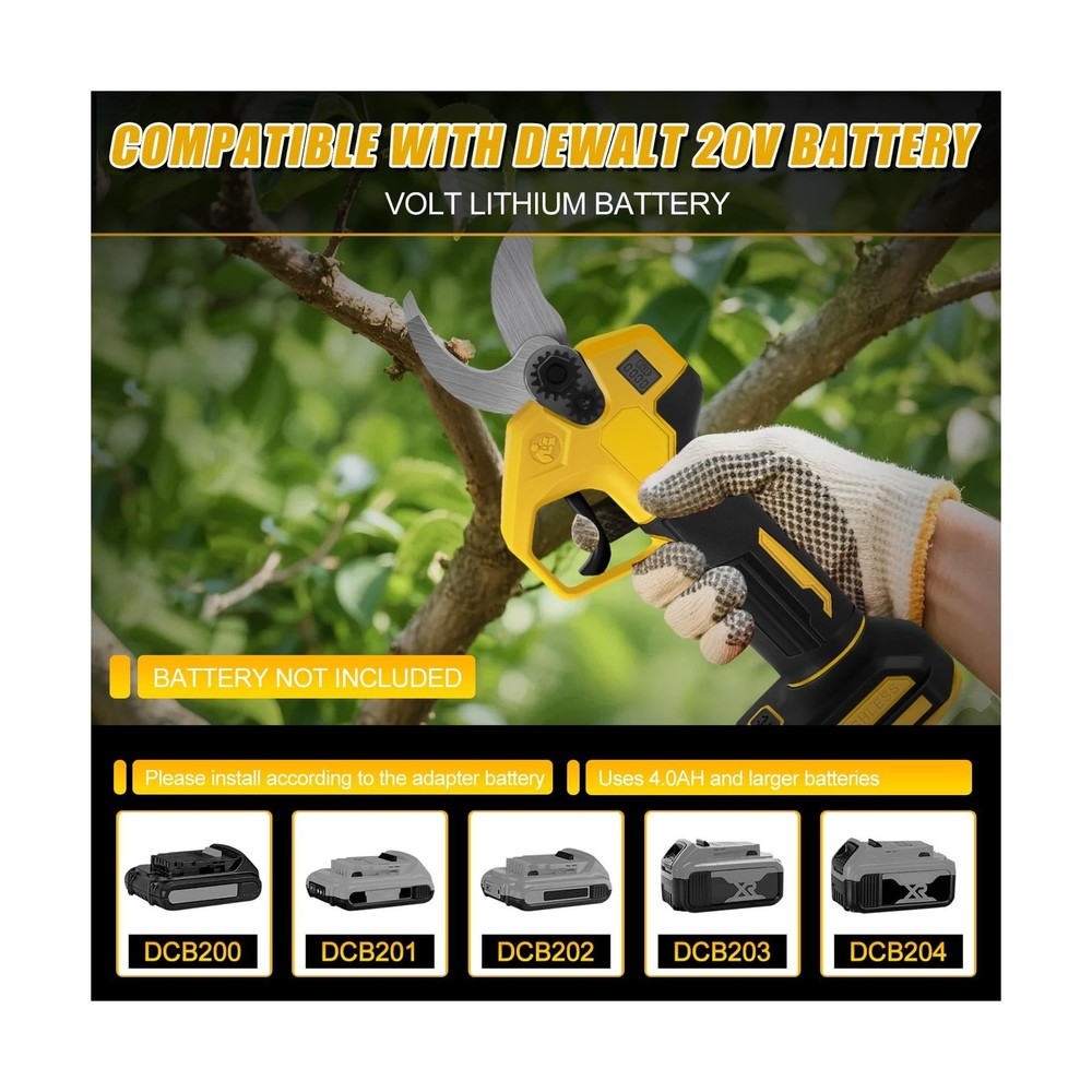 Cordless Pruning Shears Compatible with Dewalt 20V, Electric Pruning Shears w...
