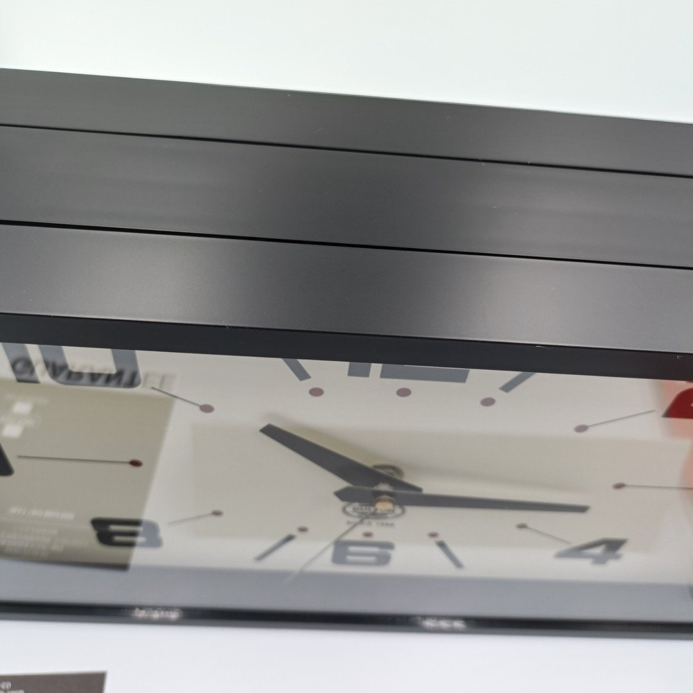 Dulton Double Face Wall Clock H21-0362BK Black Rectangle Magnet Type Japan