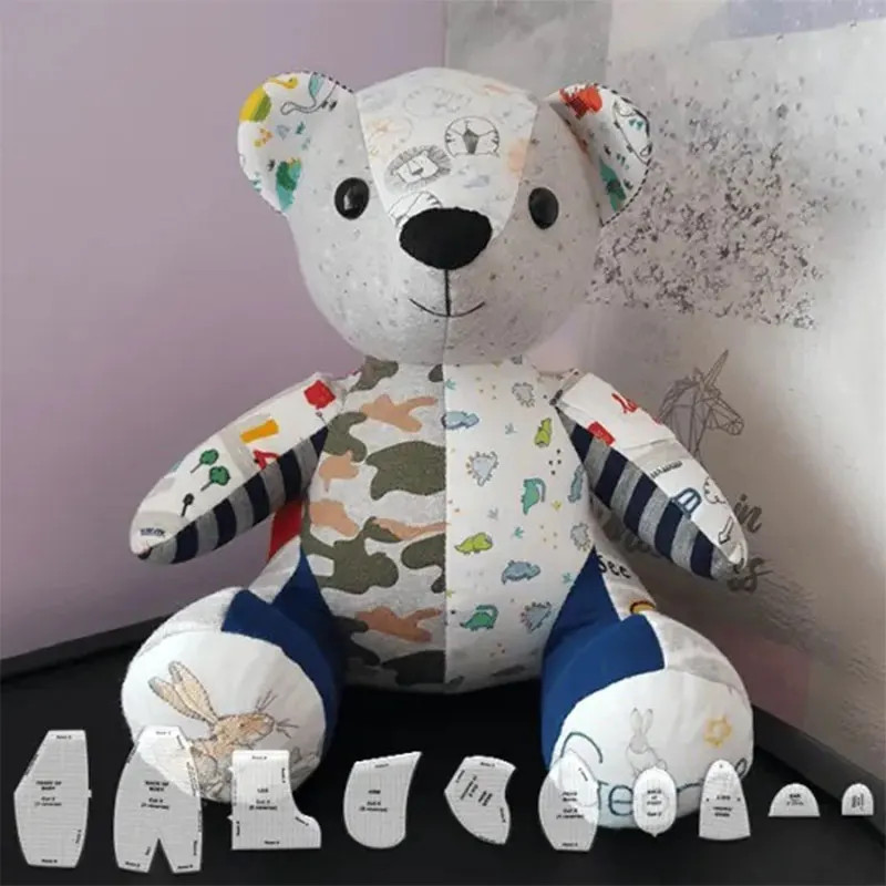 YOMDID Memory Bears Sewing Template For Beginner Patchwork Ruler DIY Child Toys