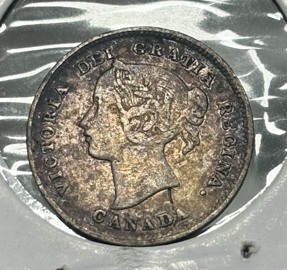 1893 Canada 5 Cents Five Nice Tone