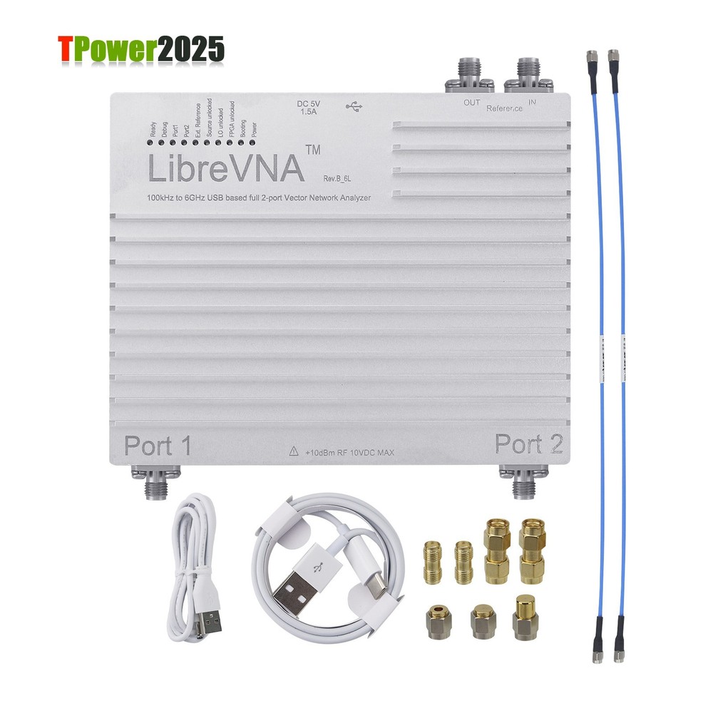 2025 Upgrade LibreVNA 100KHz-6GHz USB Based Full 2-Port Vector Network Analyzer