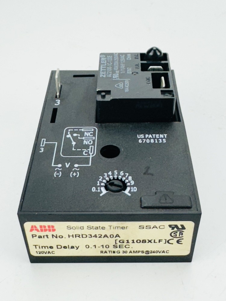 ABB HRD342A0A Solid State Timer 0.1-10Sec Time Delay 120V 30A 240VAC *WARRANTY*