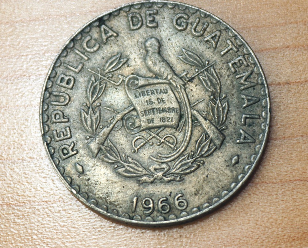 1966 Guatemala 25 Centavos