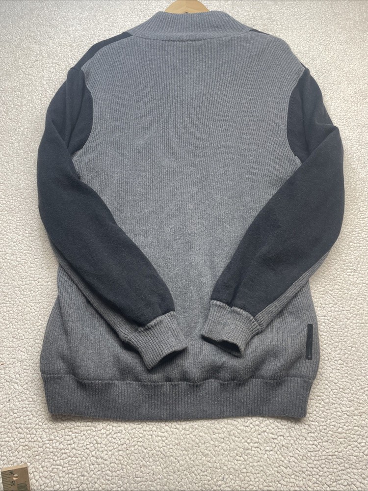 Mizuno Sweater Mens L Gray WindLite Flex Quarter Zip Windproof Pullover