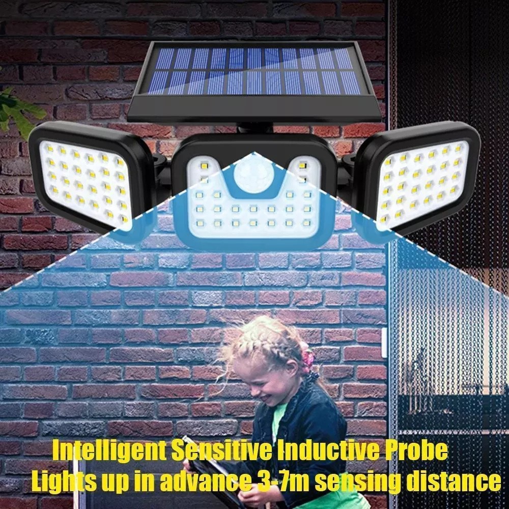 2 Pack LED Motion Sensor Solar Lights ,Outdoor IP65 Waterproof Security Lamp
