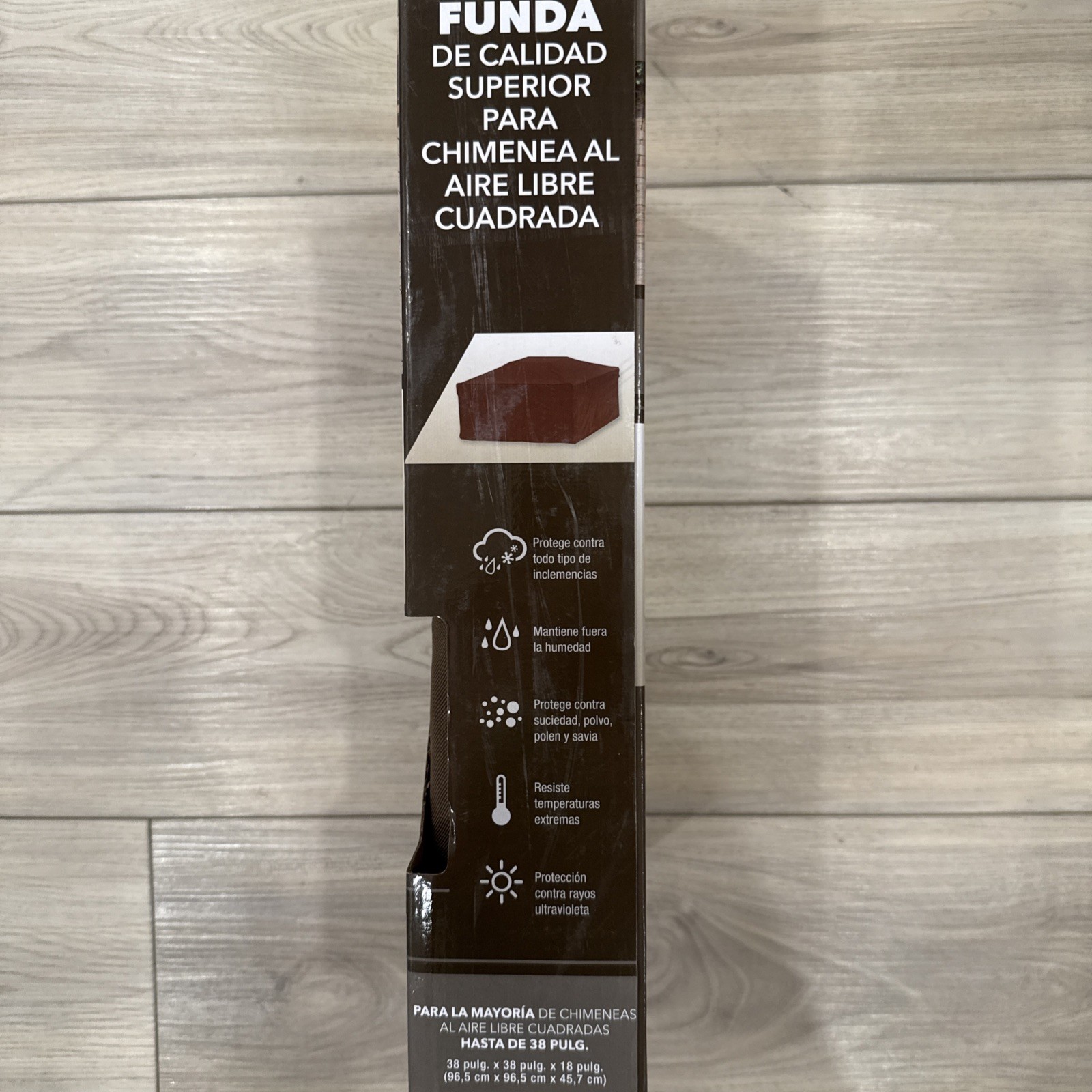 Elemental Brown Square Firepit Cover Water-Resistant