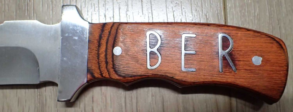 BER fixed blade knife with sheath UNUSED