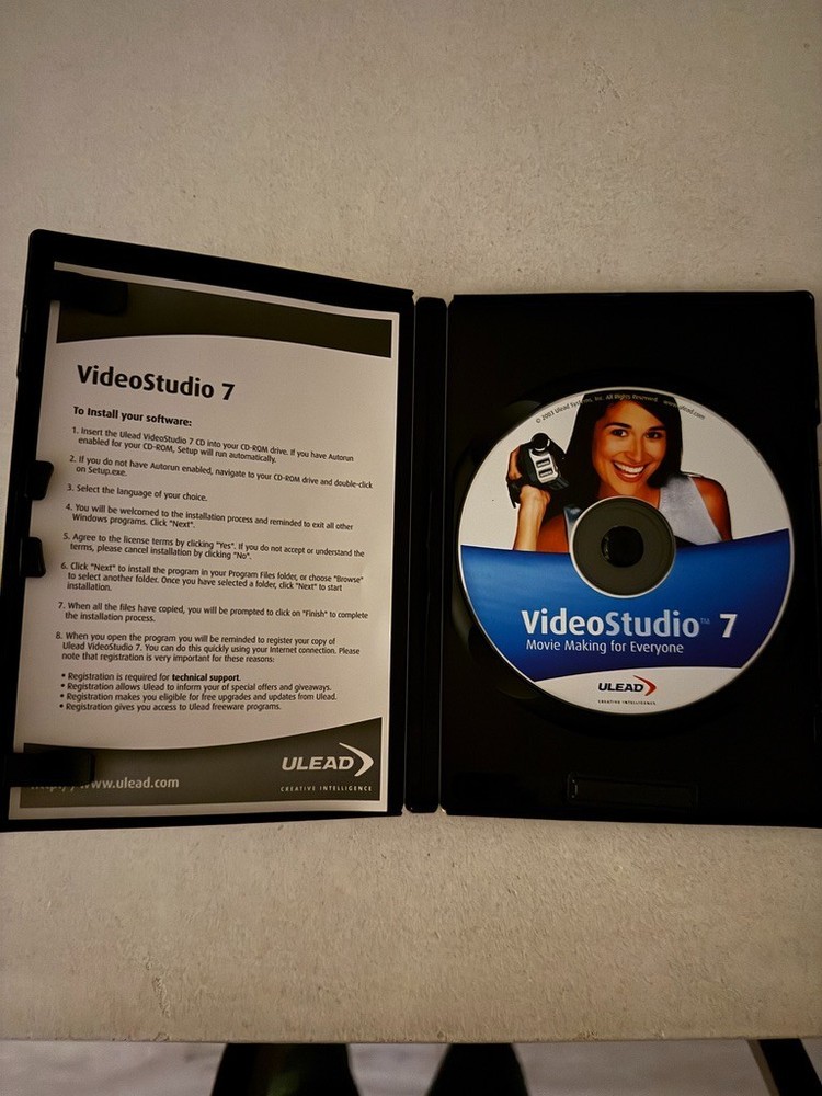 Ulead VideoStudio 7 PC CD-ROM Complete Video Editing Software Vintage Windows XP