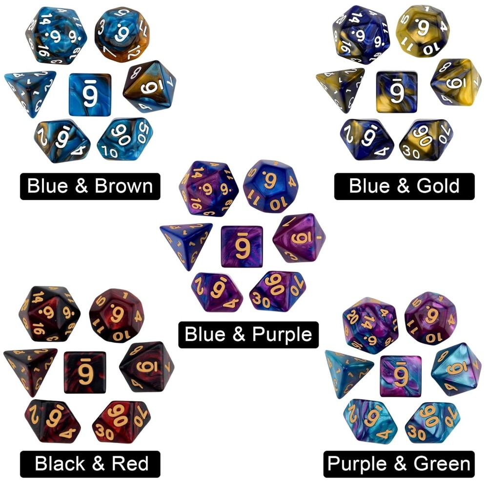 D&D Dice Set with 1 Large Flannel Bag | 175-Piece Collection