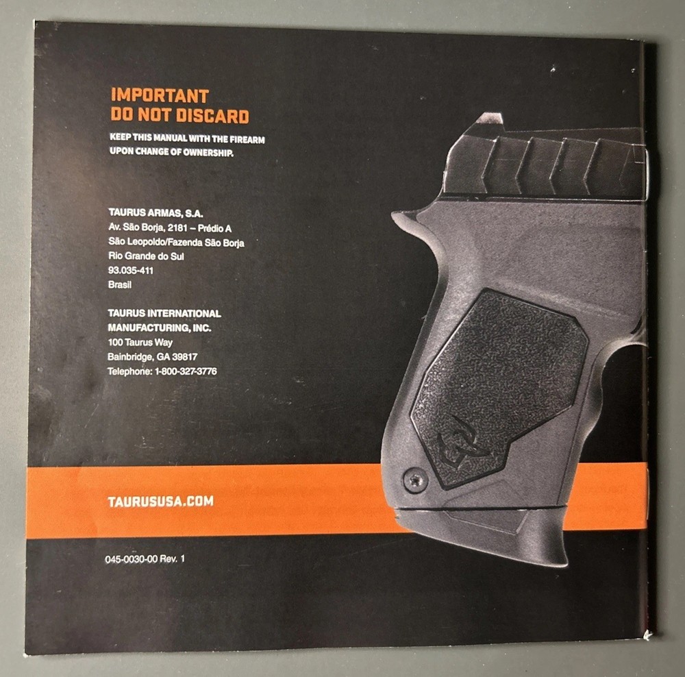 TAURUS: 22 TUC - Manual (Factory Original)