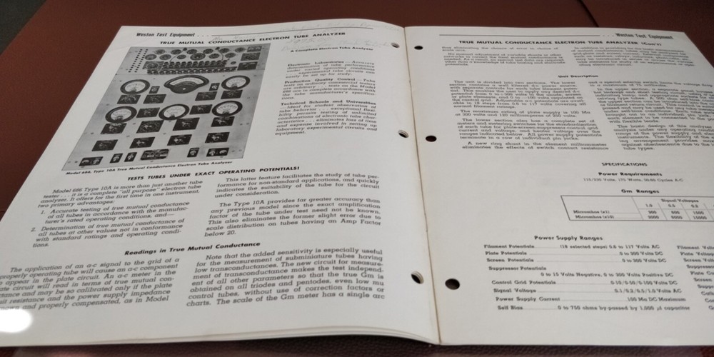 1955 Weston ~ Instruments Catalog R-36-A