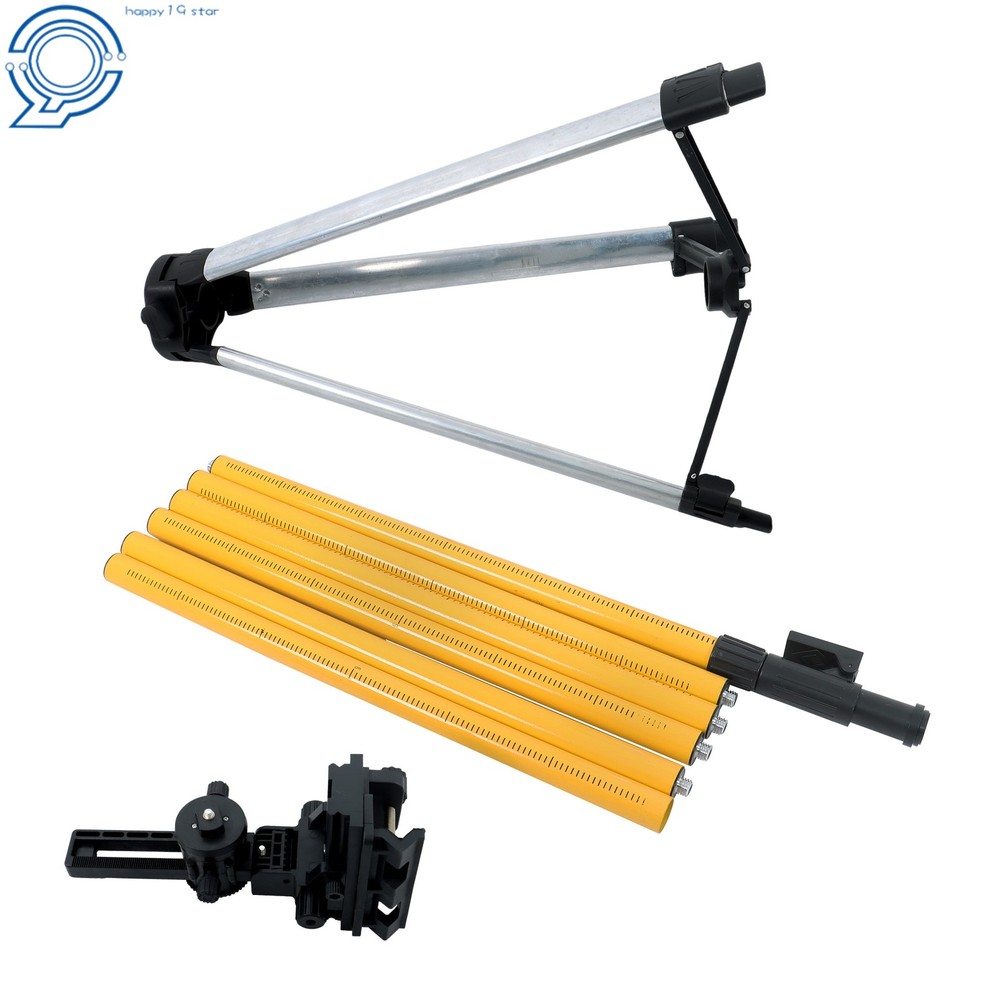 13.8Ft Telescoping Laser Level Pole with Tripod, 4.2 M Pole Stand for Level Tool