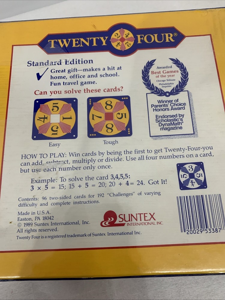 From 1998 * TWENTY FOUR * The Game for Fast Minds