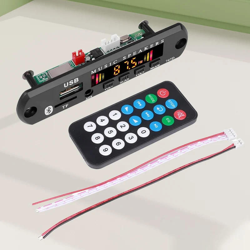 Audio Decoder Board Bluetooth 5.0 Car Kit Wireless Mp3 9v-12v Wma Music Player