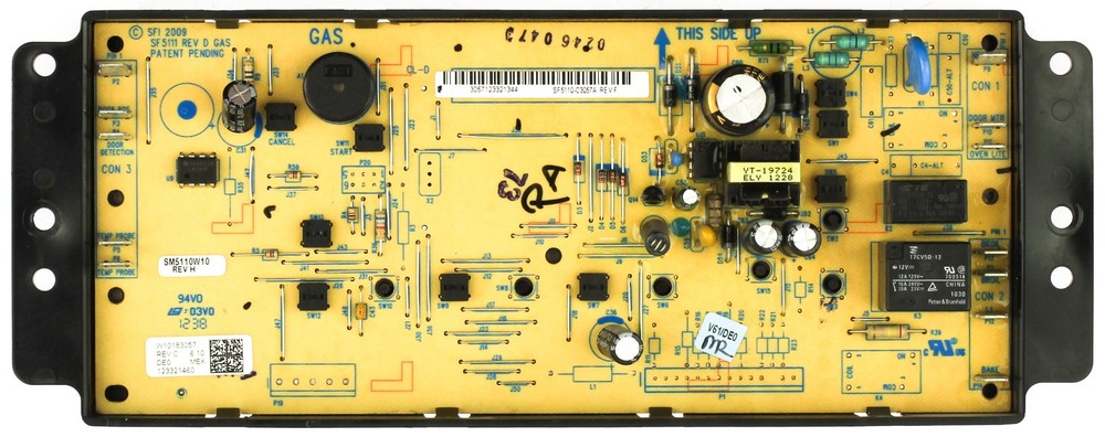 Whirlpool Range W10183057 Control Board-White Overlay