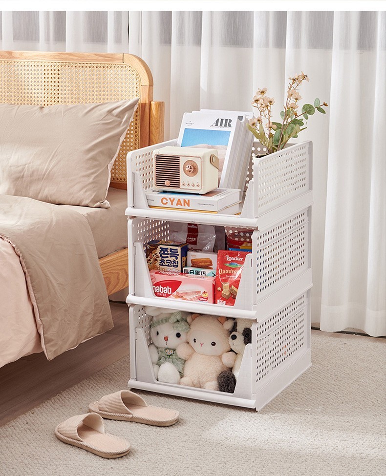 5-Pack Stackable Wardrobe Storage Baskets