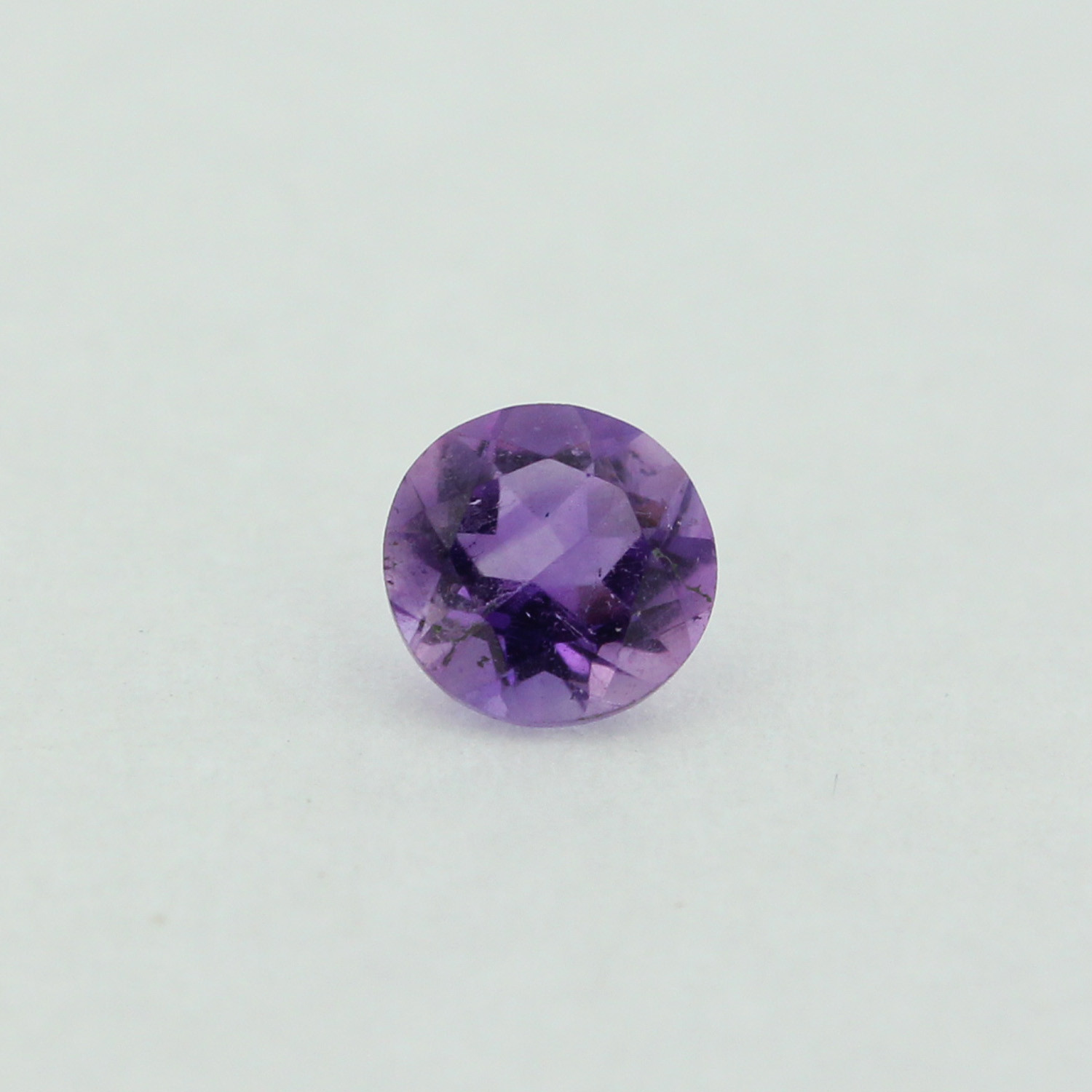 Loose Round Cut Genuine Natural Amethyst Stone Single Purple Birthstone Shape