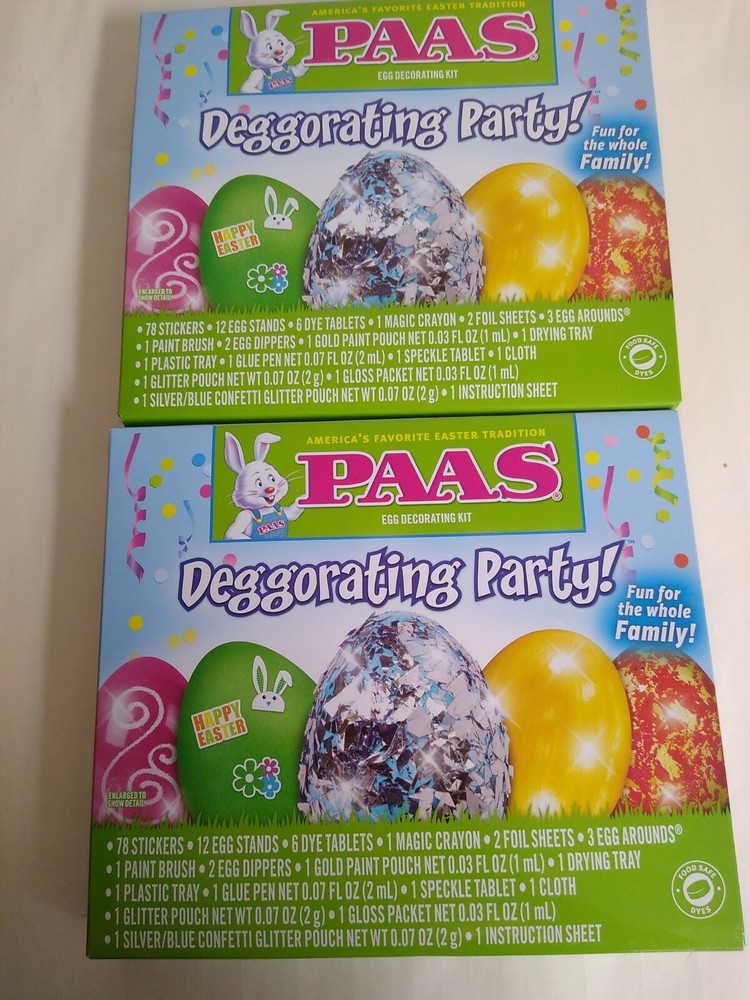 2 Easter Egg Decorating Kits PAAS Easter Tradition Deggorating party